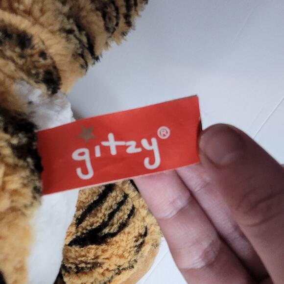 Gitzy Tiger Cub Plush Soft Stuffed Animal 14" Inches Orange Black White Jungle - Picture 9 of 12